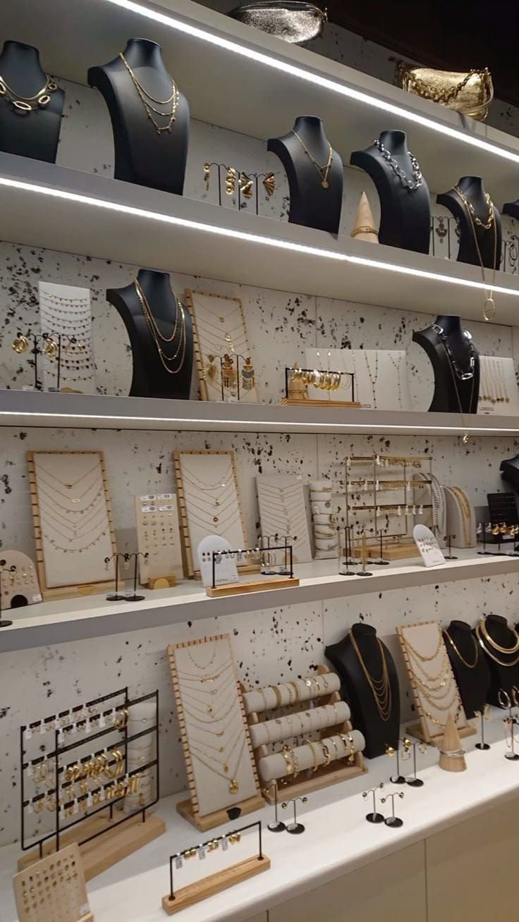 Pin Pinterest toko perhiasan dengan desain visual menarik